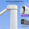 PURPLE LEAF  Patio Umbrella White Cantilever Offset Umbrella Rectangle Outdoor Umbrella with 360-degree Rotation - 3 of 4