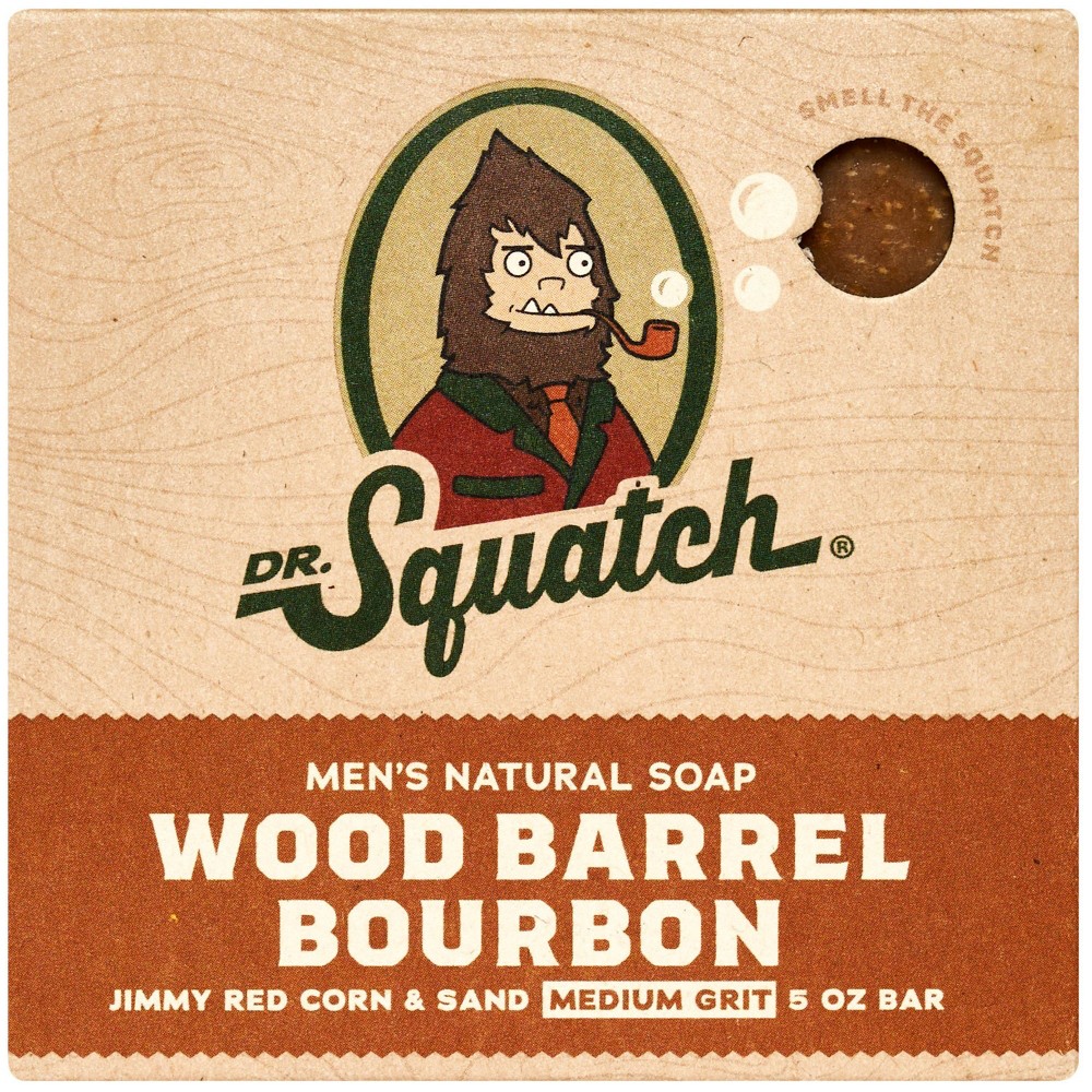 Photos - Shower Gel DR. SQUATCH Men's All Natural Bar Soap - Wood Barrel Bourbon - 5oz