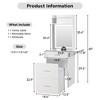 FURNIinspire Vanity Tables Makeup Vanity Desk Small Vanity Table With Mirror And Light, Dressing Table For Small Space, White, 19.8"*17.8"*60" - 3 of 4