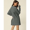 INSPIRE CHIC Women's Long Sleeve Crewneck Mini Cable Knit Casual Sweater Dress - 4 of 4