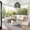 TOV Furniture Cali Wicker Outdoor Ottoman / Coffee Table in Natural - 2 of 4