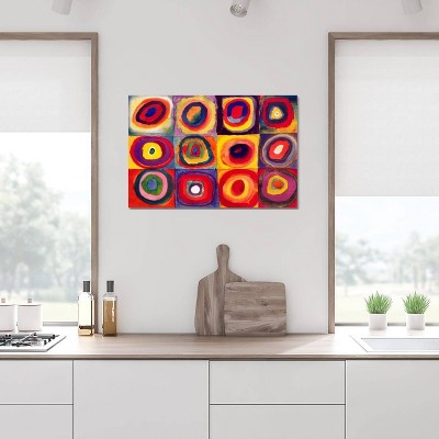 Vibrant Multicolor Abstract Canvas Print by Wassily Kandinsky