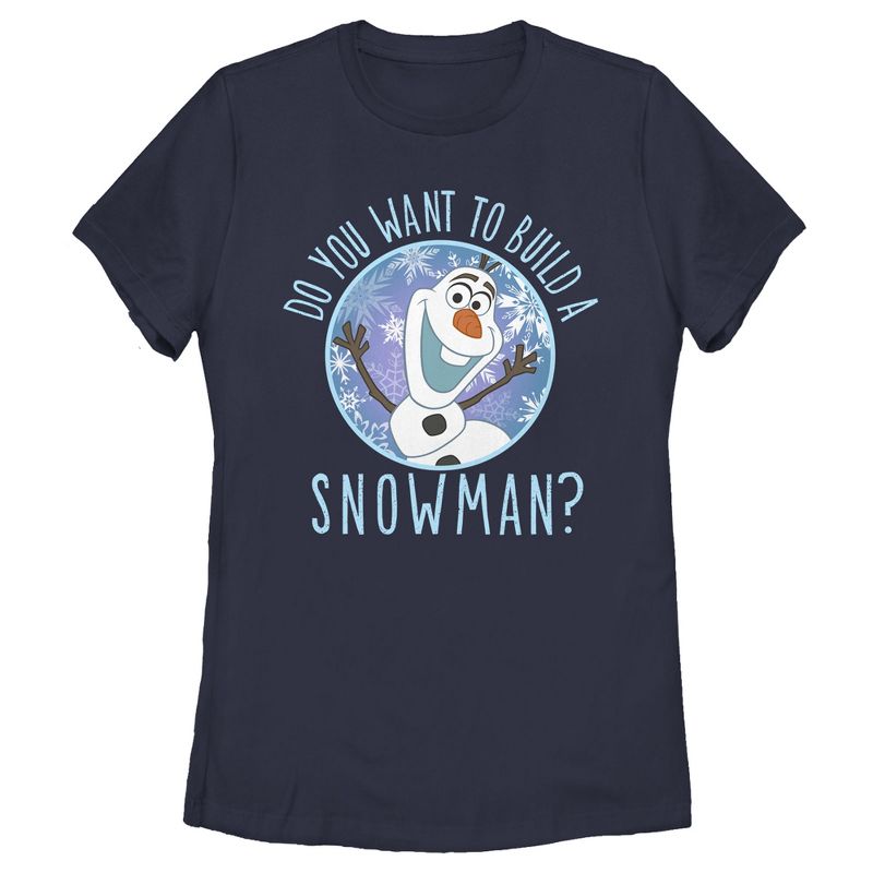 Women's Frozen Olaf Build Snowman T-Shirt, 1 of 5