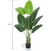 Artificial Canna, Potted Canna, Large Artificial Plant with 9 Leaves, 2 Light-Colored Leaves, Suitable for Living Room, Balcony, Bedroom, Office - 2 of 4