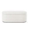 43" Oval Teddy Upholstered Storage Bench, Boucle Ottoman with Hidden Storage and Safety Hinge for Bedroom, Entryway or End of Bed - Cuddlewood - 3 of 4