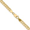 Black Bow Jewelry 4.6mm, 14k Yellow Gold Solid Beveled Curb Chain Bracelet - 2 of 4