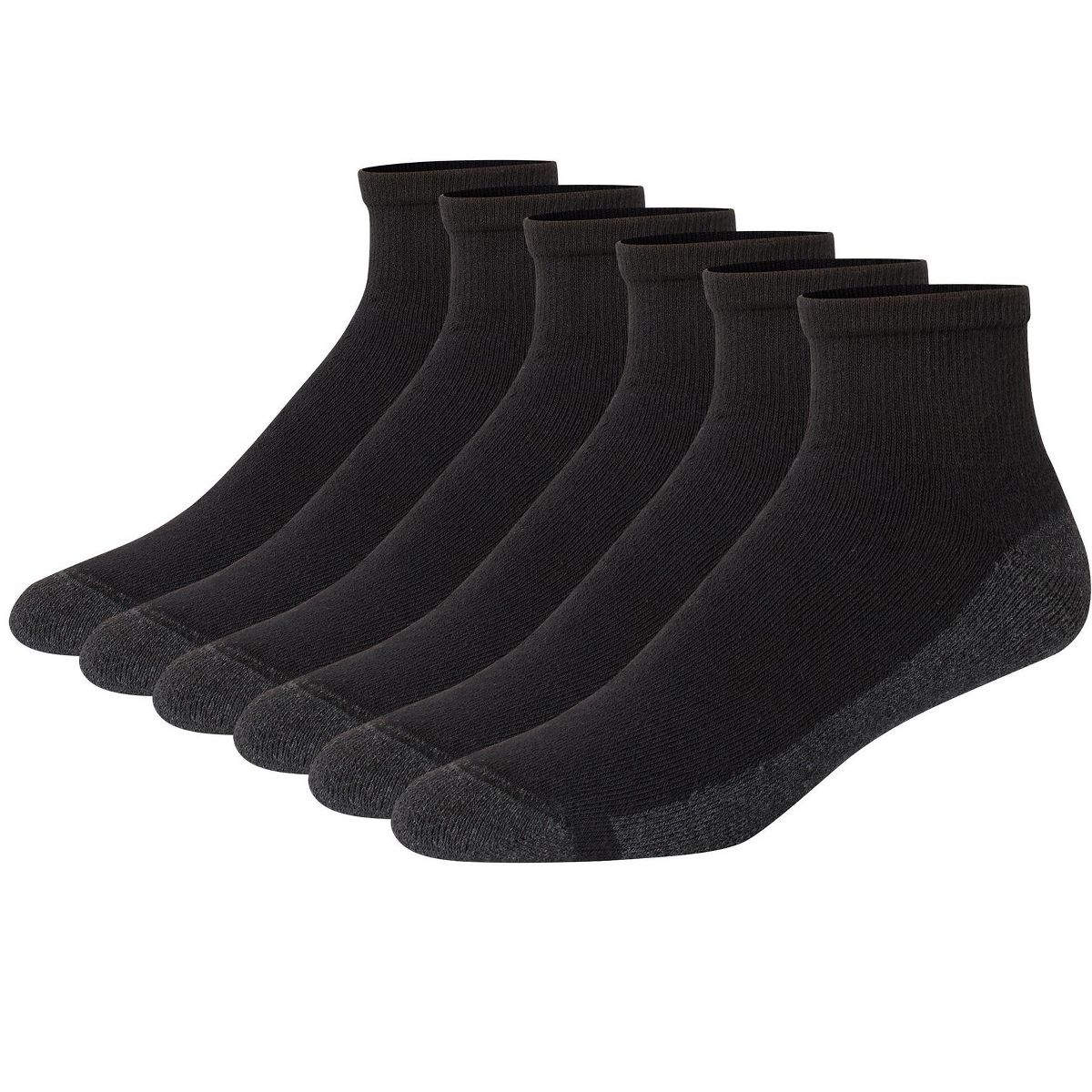 Hanes Double Tough Men's Ankle Socks, Max Cushion, 6-Pairs