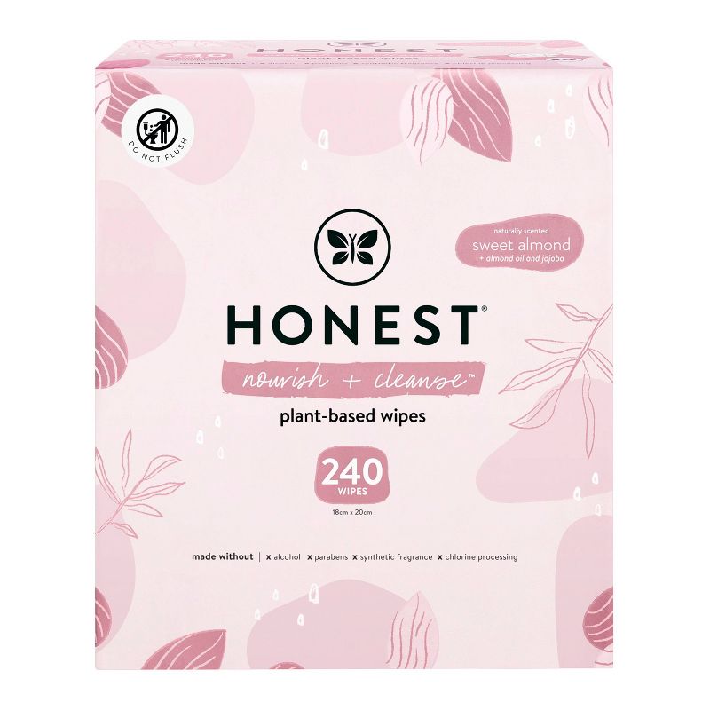 The Honest Company Nourish + Cleanse Plant-Based Baby Wipes - Sweet Almond (Select Count), 1 of 8