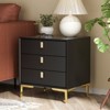 Hitow 3 Drawer Nightstand Metal Base Bedside Dresser - 2 of 4