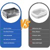 16" Stainless Steel Cat Litter Box, High-Sided Enclosed for Large Cats, Non-Stick & Leak-Proof, Easy Clean, with Double-Layer Litter Mat & Scoop - 3 of 4