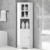 Bathroom Storage Cabinet, Freestanding Farmhouse Storage Cabinet with Adjustable Shelves for Laundry, Bathroom, Living Room - 2 of 4