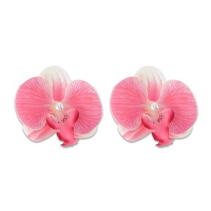 Unique Bargains Women's Phalaenopsis Faux Pearl Duckbill Clip 2 Pcs - 1 of 4