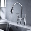 Detachable Spray Head Bridge Style Kitchen Faucet, Spot-Free - 3 of 4