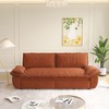 73.2'' Velvet 3-in-1 Convertible Sleeper Sofa Bed with Pull-Out Frame, Removable Cushions and Space-Saving Design - 4 of 4