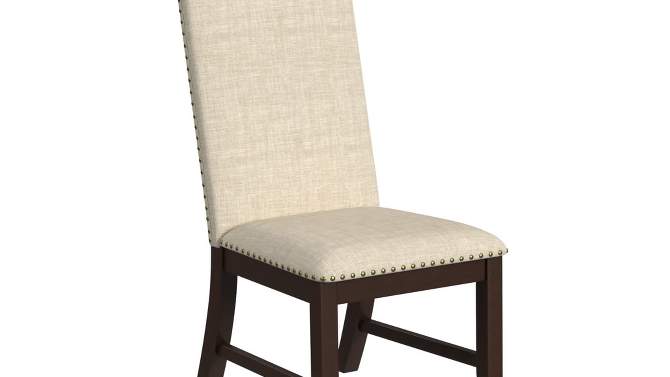 Set of 2 Scalloped Back Dining Chairs Beige - HomePop, 2 of 13, play video