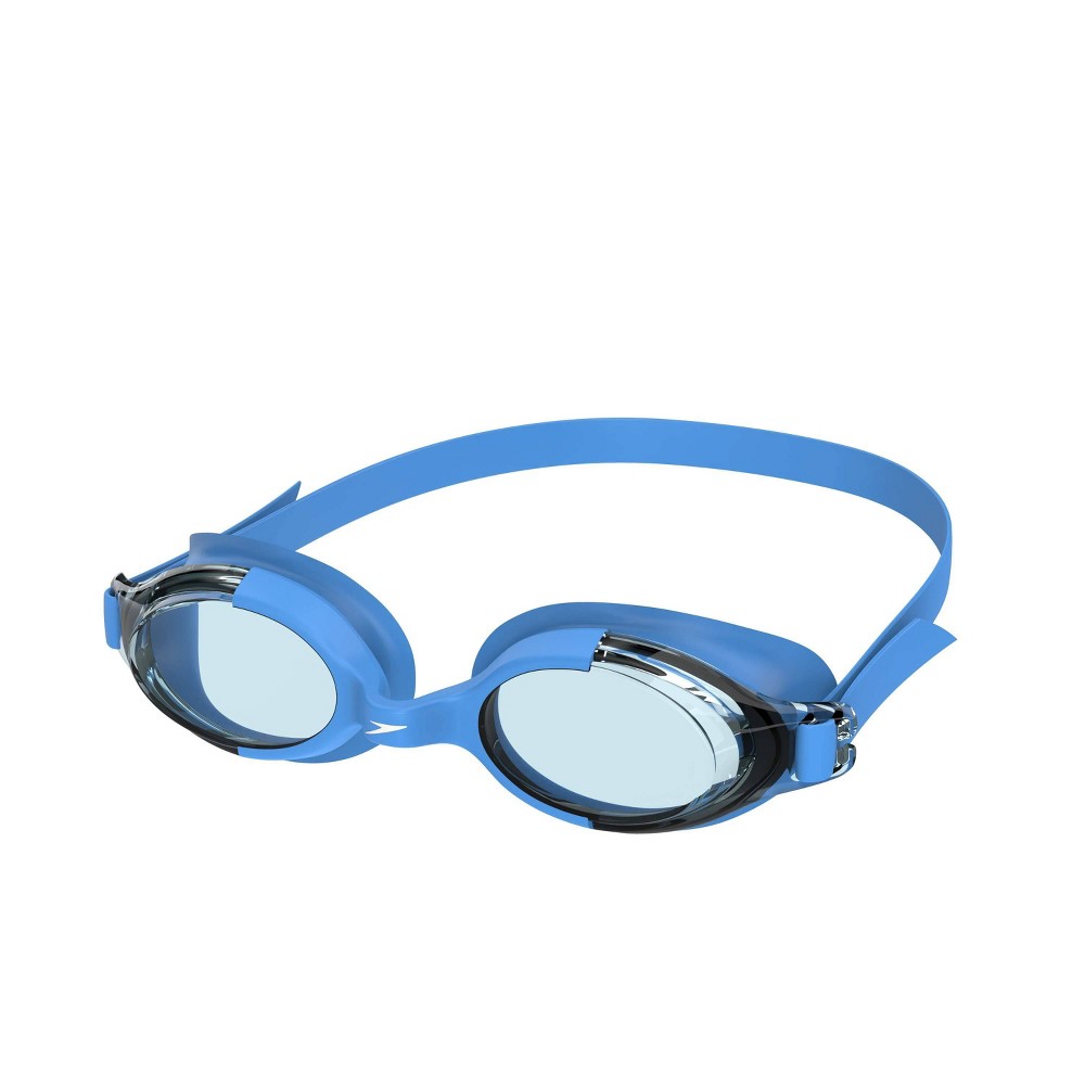 Speedo Junior Seaspray Swim Goggles - Light Blue: Latex-Free, Anti-Fog, Adjustable Strap