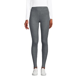 Lands' End Women's Tall High Rise Serious Sweats Fleece Lined Pocket Leggings - 1 of 4