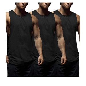 COOFANDY Men's 3 Pack Workout Tank Tops Sleeveless Gym Shirts Bodybuilding Fitness Muscle Tee Shirts - 1 of 4