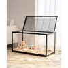 Hamster Cage, Metal Guinea Pig Cage with Acrylic Sides, Chew-Proof Dual Door Small Animal Habitat, Stackable Design Rat, Gerbil Cage - 3 of 4