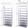 Coucheta 10-Tier Shoe Rack - Large Capacity Shoe Organizer with Dust-Proof Cover & Side Pockets,Brown - 2 of 4