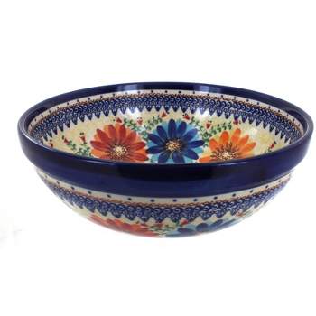 Blue Rose Polish Pottery 77 Vena Medium Serving Bowl