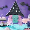 Spooky Central Cute Witch Pinata for Halloween Party Supplies Decorations, Silver Foil Stars Hat with Pink Hair for Kids and Adults - image 2 of 4