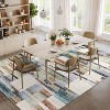 Washable Modern Geometric Rug Non Slip Low Pile Rug Contemporary Floor Cover Foldable Indoor Carpet for Living Room Bedroom Playroom Office - 2 of 4