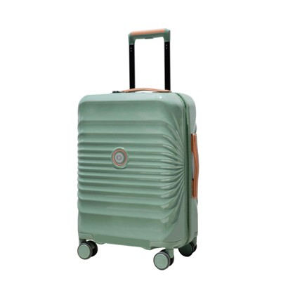 SEVOBAL Luggage 20 Inch Carry On Suitcase with TSA Lock USB Port and Spinner Wheels for Travel, Green, 16"*9"*22"
