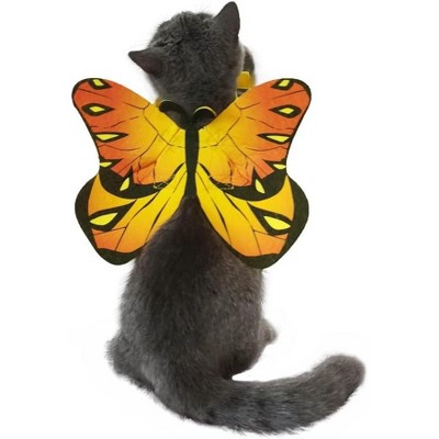 Pet Cat Bat Wings for Halloween Party Decoration, Puppy Collar Leads Cosplay Bat Costume,Cute Puppy Cat Dress Up Accessories
