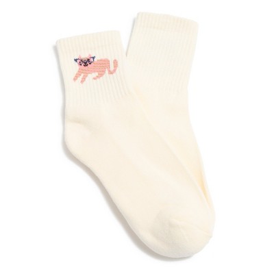 Vera Bradley Women's Outlet Plush Terry Essential Quarter Crew Socks