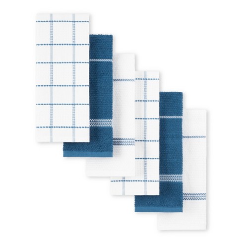 Martha Stewart Modern Waffle Kitchen Towel Set 6-pack, Aqua Blue, 16x28 :  Target