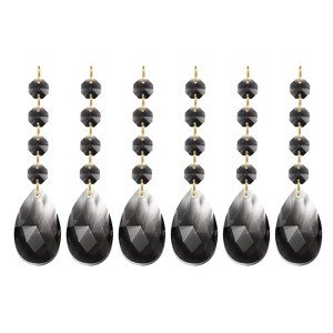 Unique Bargains Crystal Pendants Teardrop Beads for DIY Lamp Arts Crafts Decoration 6 Pcs - 1 of 4