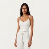 Anna-Kaci Active Women's High Waist Wide Leg Pants with Drawstring Tie and Soft Stretch Fabric - Small, Off White - 4 of 4