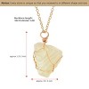 Natural Stone Chain Irregular Healing Crystal Raw Quartz Handmade Wrapped Gemstone Necklace for Women Men - 4 of 4