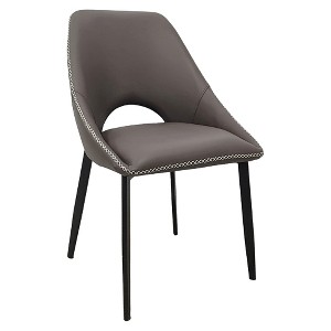 LeisureMod Amalfi Modern Dining Chair, Upholstered Fabric Seat with Metal Legs, Comfortable Accent Seating for Kitchen, Dining Room, or Office - 1 of 4