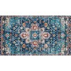 Homefires Sultan Indoor Accent Doormat – 20" x 30" – Ornate Blue Medallion Design, Decorative Indoor Entry Mat - 2 of 3