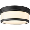 Quorum Lighting Celeste Glass Noir Flush Mount - 2 Lights, 12 Width, 5 Height - 2 of 2