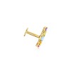 Pure Collection by Ross-Simons 0.34 ct. t.w. Multi-Gemstone Curved Flat-Back Stud Earrings in 14kt Yellow Gold - 4 of 4