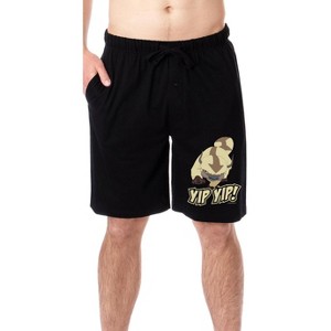 Nickelodeon Mens' Avatar The Last Airbender Appa Yip Yip Sleep Pajama Shorts Black - 1 of 4