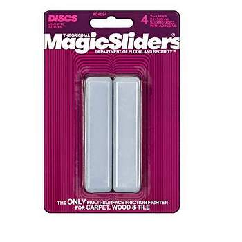 Magic Sliders Gray Adhesive Plastic Sliding Discs 4 pk