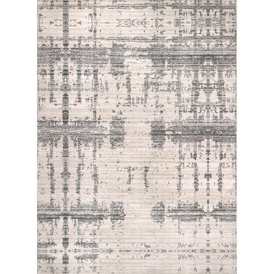 8'x10' Rectangle Loomed Geometric Area Rug Gray - nuLOOM