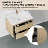 Bencmate Bathroom Storage Cabinets, Wall-Mounted Bathroom Vanity with Sink, Storage Cabinet with Soft Close Drawers, Brown, 29.53"*19.69"*22.44" - 4 of 4