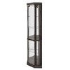 Lyngins American Design Glass Display Cabinet with 2 Side-Hung Doors, Lighted Corner Curio Cabinet with Adjustable Shelves, Accent Storage Cabinet - 3 of 4