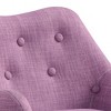 Gulches 19.5"W Pink Linen Kids Chair - Button Tufted Back, Wooden Legs, Stylish Seating - 4 of 4
