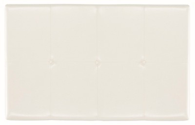 Elegant White Tufted 48" Transitional Cocktail Ottoman