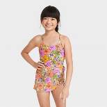 Girls' 2pc Bold Blooms Swimwear Set - Cat & Jack™