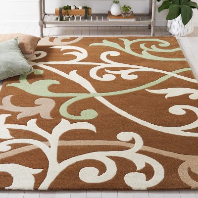 Ivory Elegance Hand-Tufted Wool-Viscose Blend Rectangular Rug
