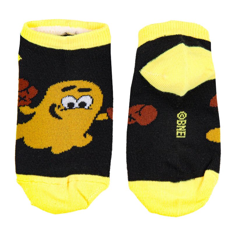 Pac-Man Multi-Character Design Kids Ankle No-Show Socks 4 Pairs Multicoloured, 5 of 7