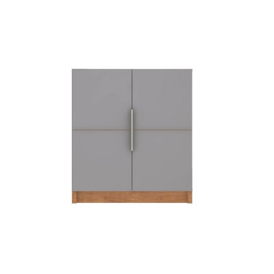 29.92" Cornelia Cabinet Gray/Natural - Manhattan Comfort