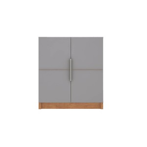 29.92" Cornelia Cabinet Gray/Natural - Manhattan Comfort: Multi-Use Stand & Bookcase - 1 of 4